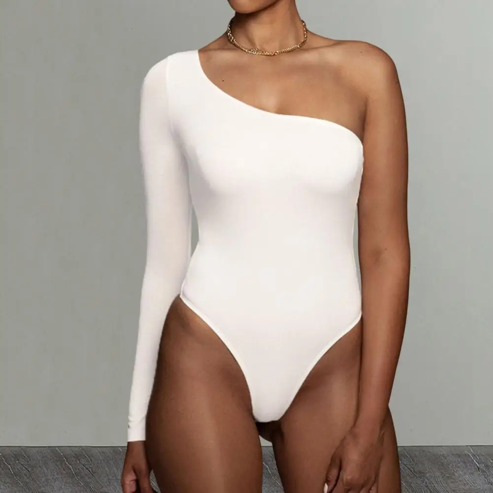 

Женский комбинезон, Женское боди без выцветания, летний соблазнительный цельный женский боди на одно плечо для женщин