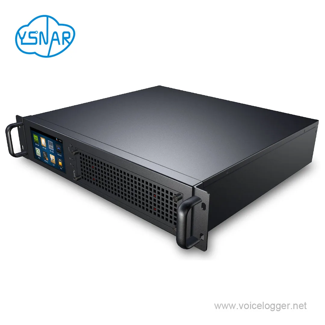 

16 Lines 2U Standalone Call Recording System With SDK, 16CH Embedded PBX SMDR Cloud Telephone Recorder With 1TB HDD & 5" Screen