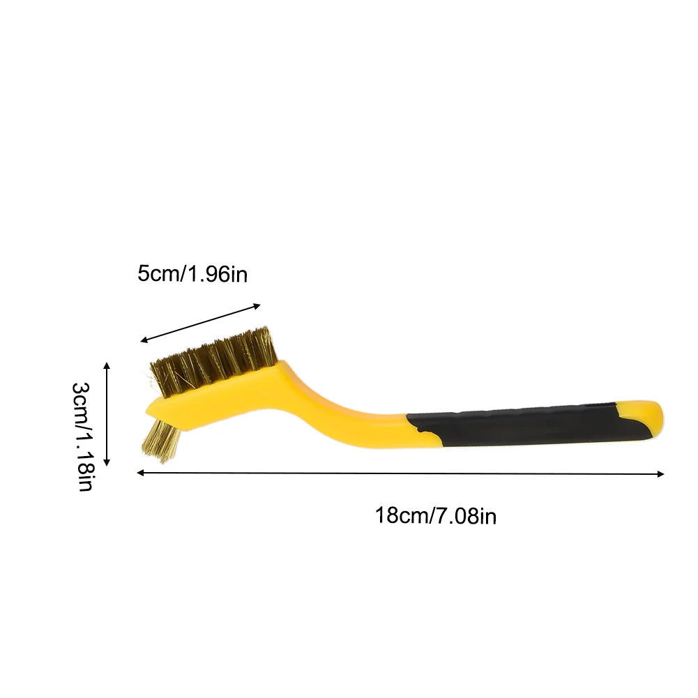 

3pcs 7Inch Wire Brush Set Steel Brass Nylon Cleaning Polishing Detail Metal Rust Brush 7 Inches Cleaning Brush Hand Tool