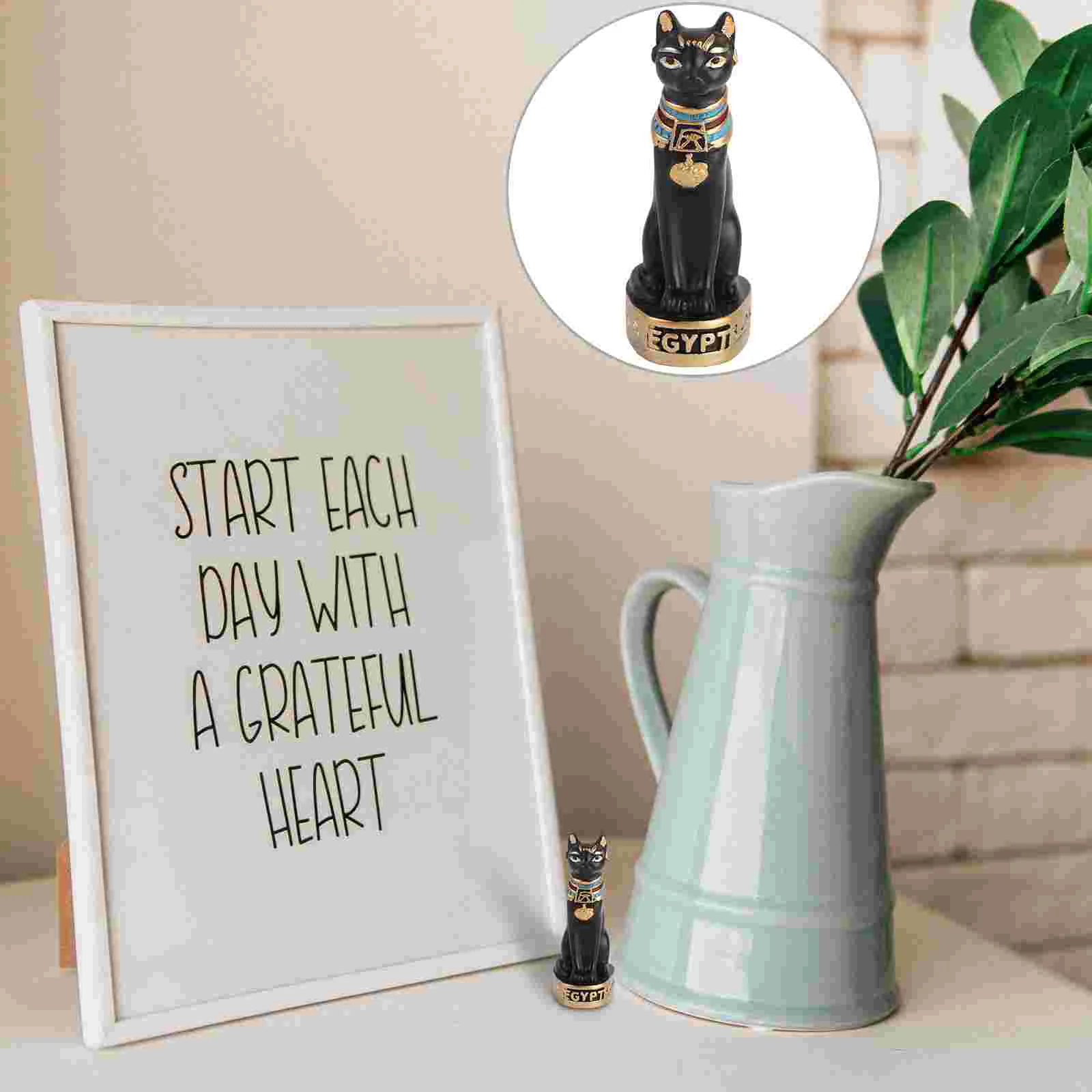 

Cat Egyptian Bastet Ancient God Goddess Ornament Sculpture Statue Greek Egypt Gods Decoration Fortune Resin Delicate Porch