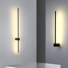 Gold Black Long Strip Wall Lamp for Bedroom Bedside Indoor 350° Rotatable Wall Lights Wall Sconce for Living Room Corriodr Aisle