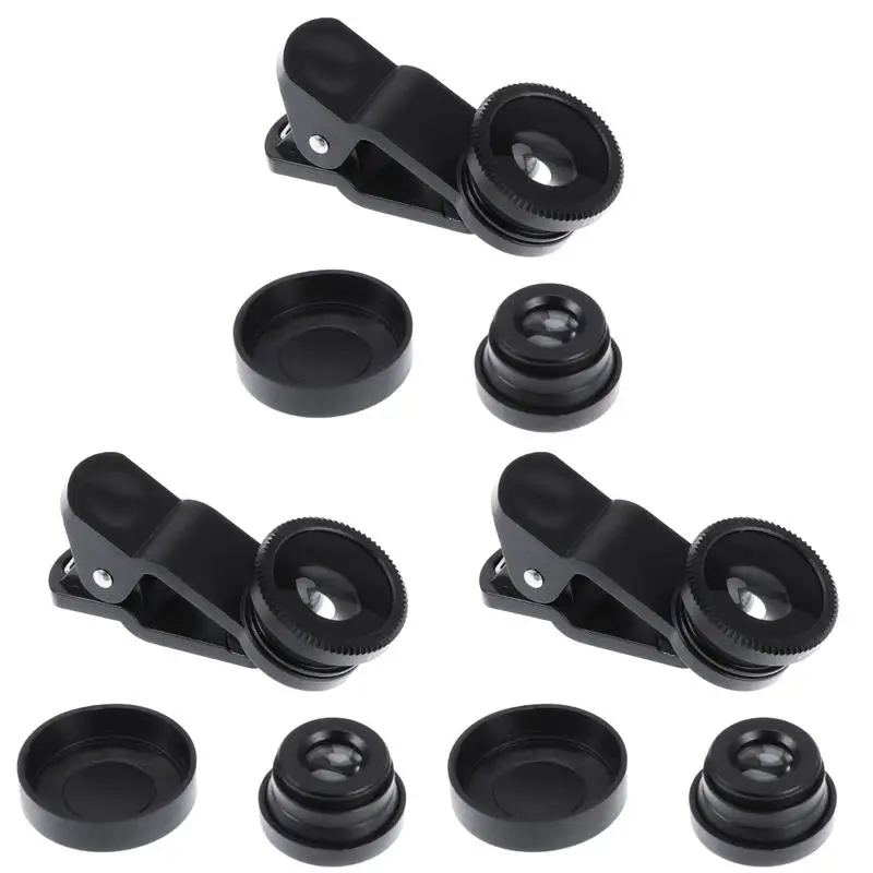 

3 шт., широкоугольный макрообъектив «рыбий глаз» для камеры телефона 180 в 1