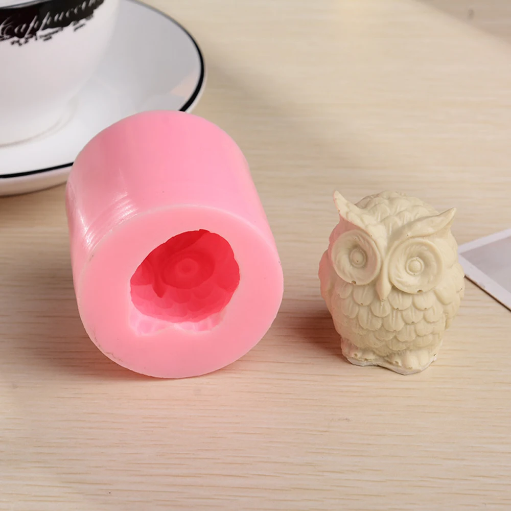 

3D DIY Silicone Fondant Owl Mold Cake Mould Cupcake Cartoon Soap Molds Cookie Craft Chocolate Baking Tool Kitchen Accessories