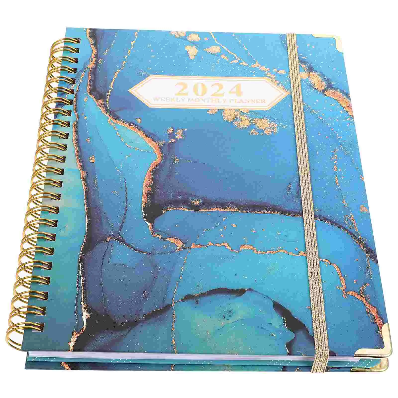 

Decor Schedule Notebook Decorative Coil Notepad Monthly English Planner Office Paper 2024