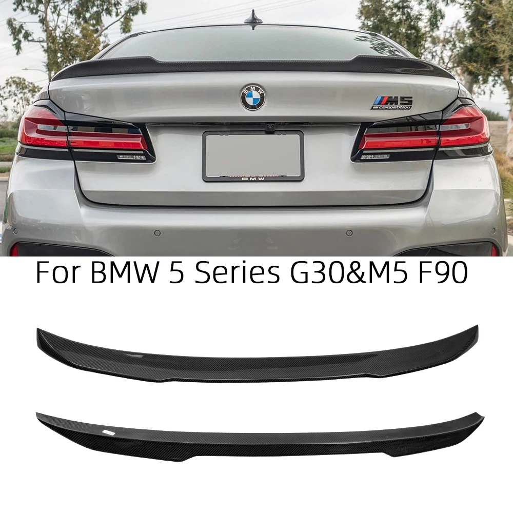For BMW 5 Series G30 G38&M5 F90 PSM/P/M4/CS/M5/DA Style Carbon fiber Rear Spoiler Trunk wing 2016-2023