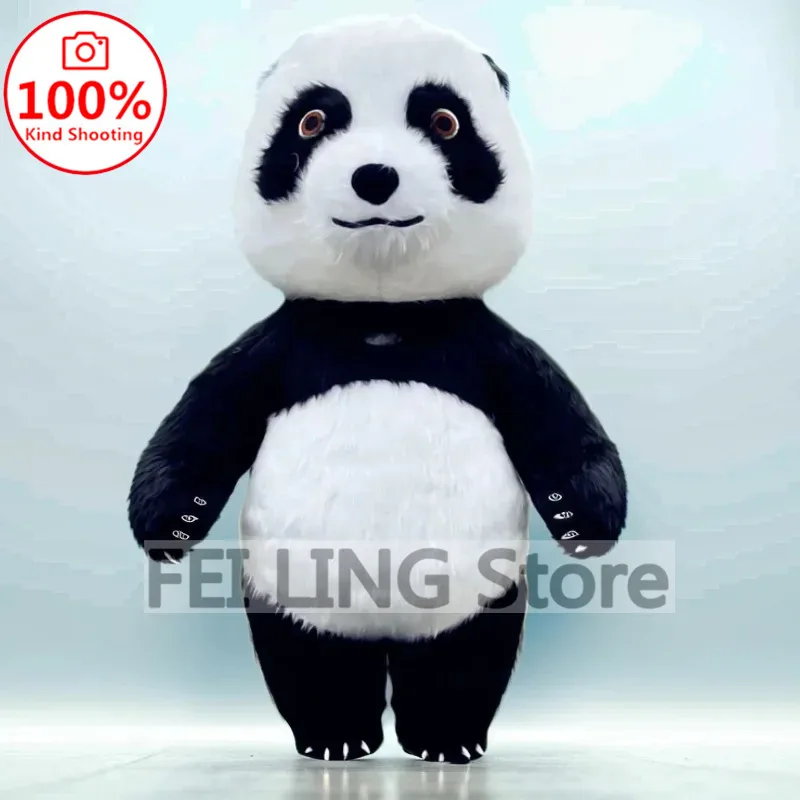 Надувной костюм-талисман для взрослых Пасхальный кролик с белым медведем панда