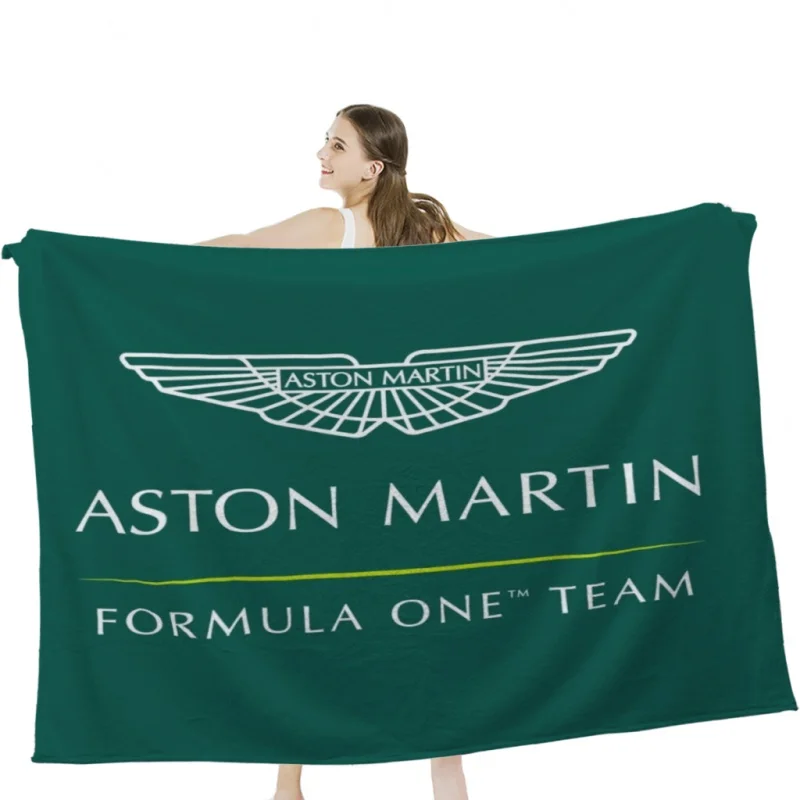

Мягкое бархатное одеяло Aston Martin F1, легкое одеяло для кровати, Флисовое одеяло для домашнего декора
