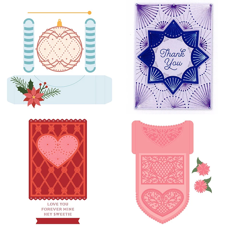 

Новые штампы 3D цветы Рождественские металлические штампы для рукоделия альбом сердце декоративное тиснение ручная работа штампы