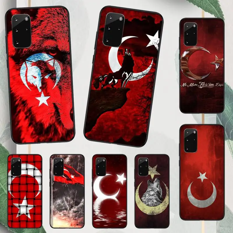 

Turkish flag Wolf map Phone Case For Samsung galaxy A S note 23 53 22 20 52 21 13 51 71 32 12 10 fe ultra plus