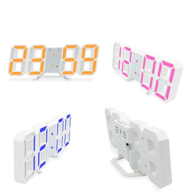 

Цифровые настенные часы со светодиодной подвеской, умные электронные настольные часы с будильником, хронографом и термометром