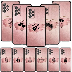 Phone Case For Samsung A12 A51 A41 A23 for Galaxy A52 A32 A21s A71 A31 A02s A72 A22 A73 A53 Coque Pink love crown skirt pattern