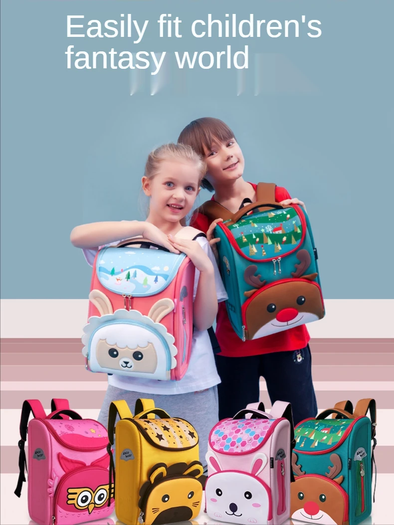 Toddler Small School Bag Cute Kindergarten Big Class First Grade Decompression Backpack Boys and Girls Space Bag One Package