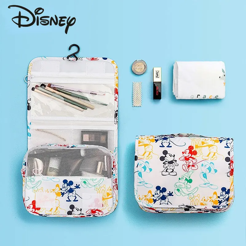 Disney Mickey Cosmetic Bag High Quality Dry and Wet Separation Storage Bag Large Capacity Multi-function Portable Toiletries Bag