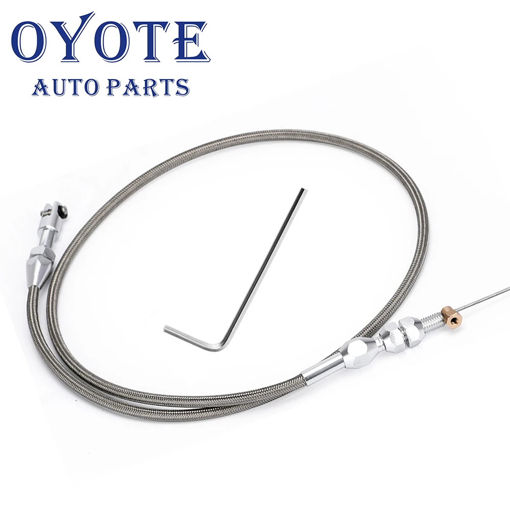 

OYOTE Stainless Steel Braided 36Inch Throttle Gas Cable Kit For 97-07 Chevrolet/Chevy LS1 Engine 4.8L 5.3L 5.7L 6.0L