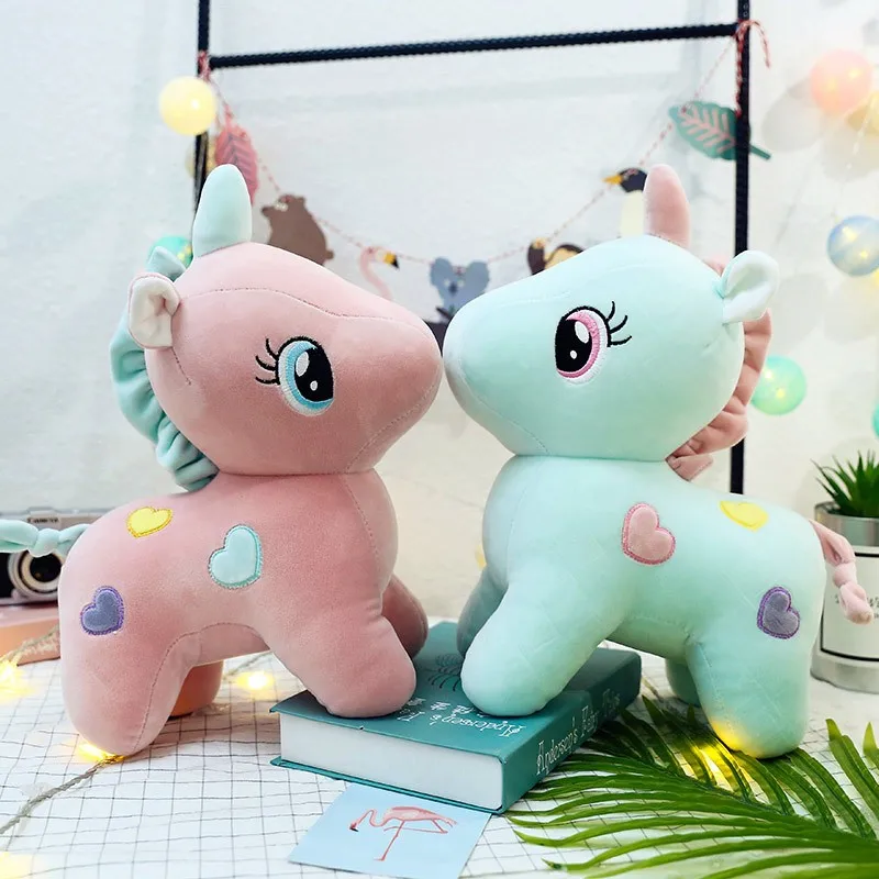 

20/25cm Baby Kids Plush Toys Soft Unicorn Doll Appease Sleeping Pillow Kids Rainbow Horse Toys for Girls Christmas Birthday Gift