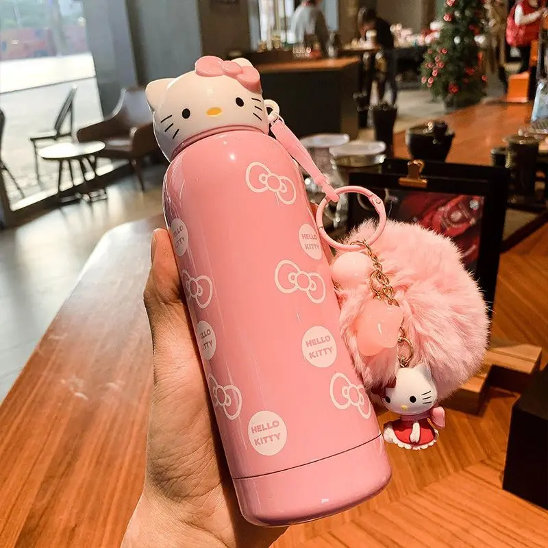

Переносной термос из нержавеющей стали, с героями мультфильмов, Hello Kitty