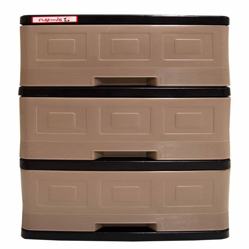 

Classic 3-Drawer Storage Unit, Espresso/Taupe