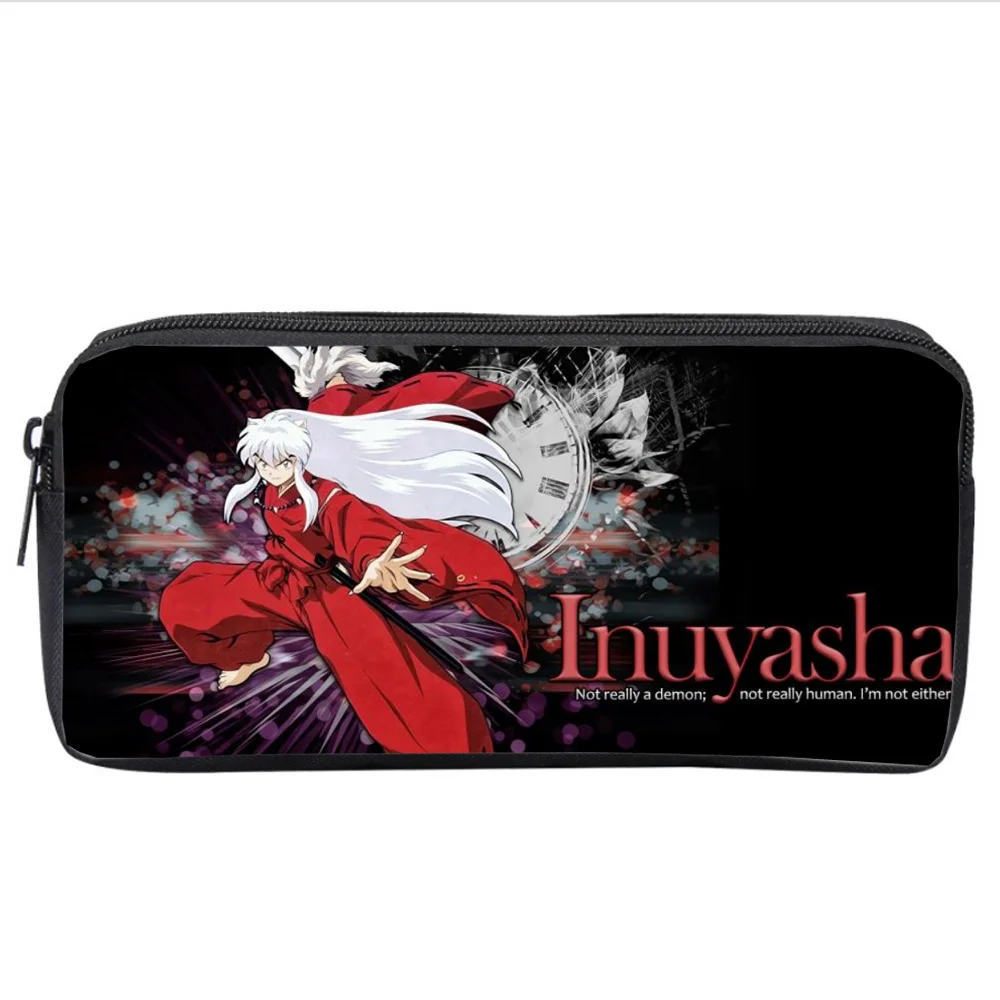 

Japan Anime Inuyasha Pencil Cases Pencil Bags Cartoon Pouch School Supplies Pen Cases Children Gift Girl Make Up bag