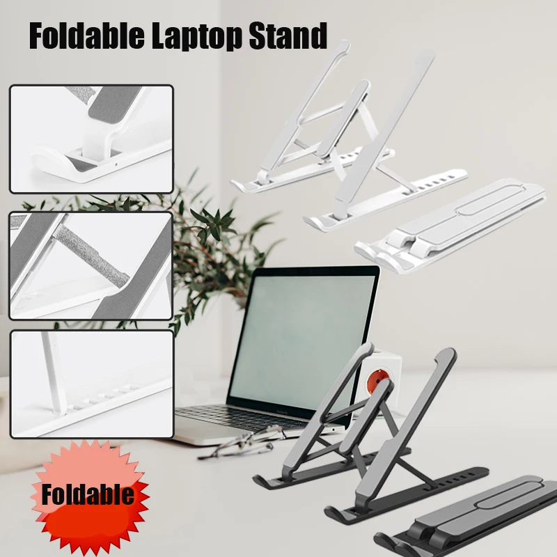 

Adjustable Laptop Stand Holder Portable Laptop Support Base Notebook Stand For Macbook Pro Huawei Lapdesk Cooling Bracket Riser