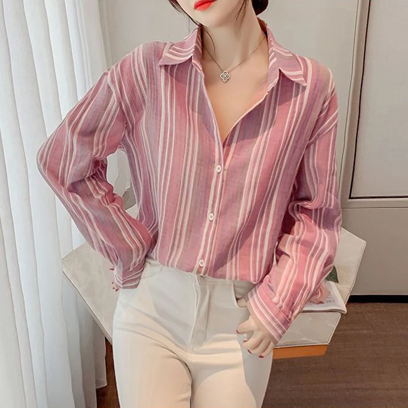 Блузка женская универсальная с длинным рукавом Элегантная модная повседневная