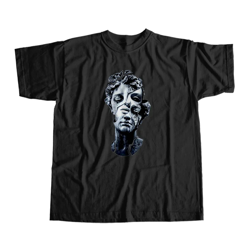 

Футболка мужская свободного покроя с принтом, хлопок, короткий рукав, круглый вырез, легкая и мягкая, легко моется, уличная одежда