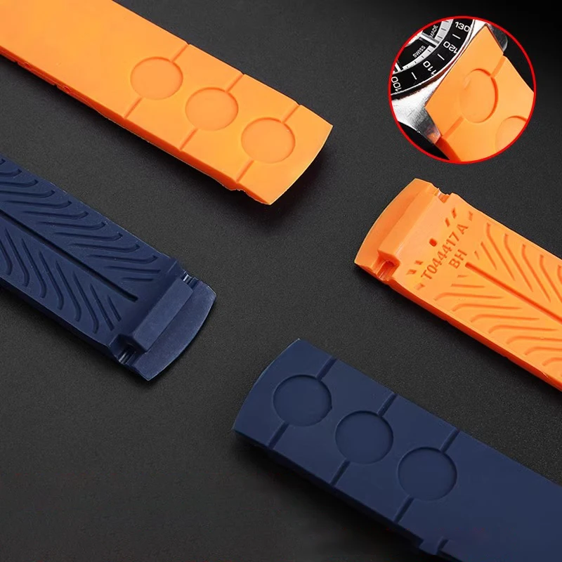 Водонепроницаемый силиконовый ремешок для часов Tissot T044 Rhythm PRS516 20 мм