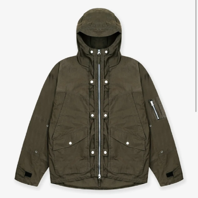 

Top Quality 1:1 GRAILZ Deconstructed Functional Patchwork Hooded Zipped Workwear Jacket Heavy Duty GRAILZ Hoodie