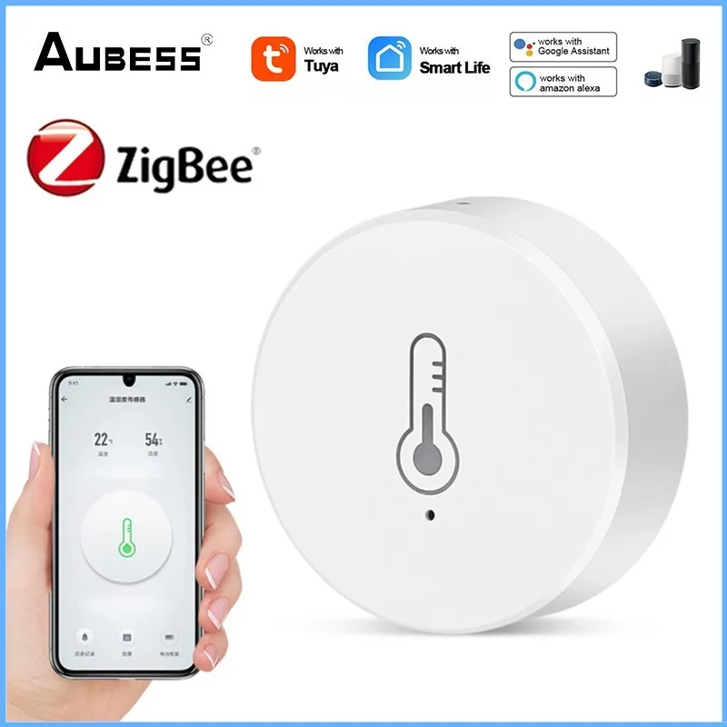 

Tuya ZigBee Smart Temperature Humidity Sensor Smart Life APP Smarthome Sensor De Temperatura Y Humedad LCD Screen Display