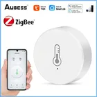 Умный датчик температуры и влажности Tuya ZigBee, приложение Smart Life, умный датчик температуры и влажности, ЖК-дисплей