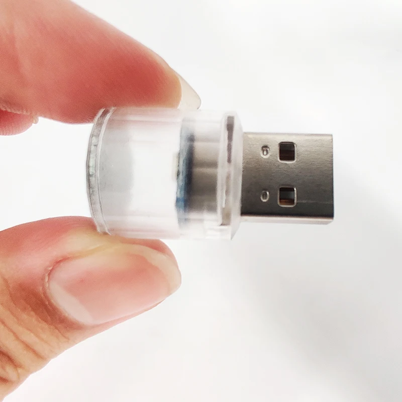 Автомобильный USB мини светодиодный окружающий свет красочный портативный штекер