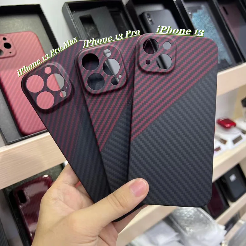 

Real Carbon Fiber Case for IPhone 13 Pro Max Case Thin Anti-fall Carbon Fiber Phone Cover for IPhone 13Pro Max Protective Shell