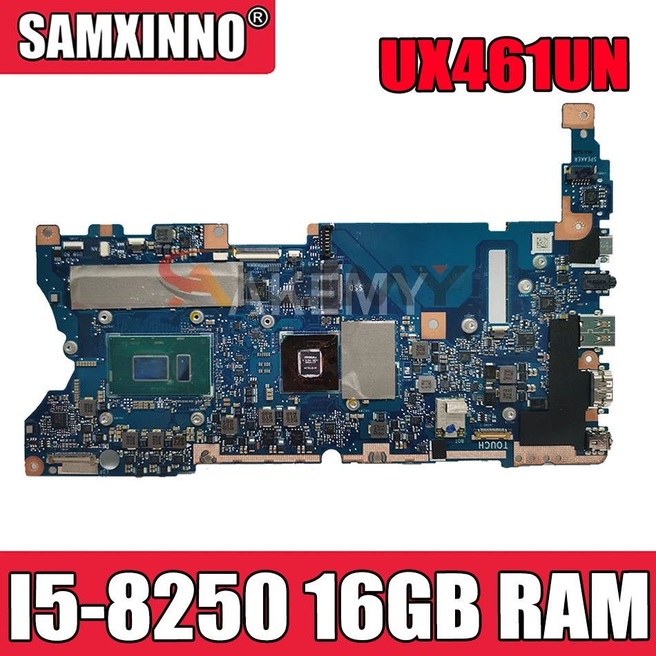 

Материнская плата Akemy UX461UN, процессор I5-8250, 16 ГБ ОЗУ, системная плата REV2.1 для ASUS UX461UN UX461 UX461U, тест материнской платы ОК