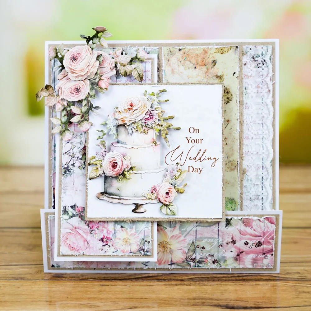 Горячая идея трио новые цветы отражения украшенные привязанными крафтовыми