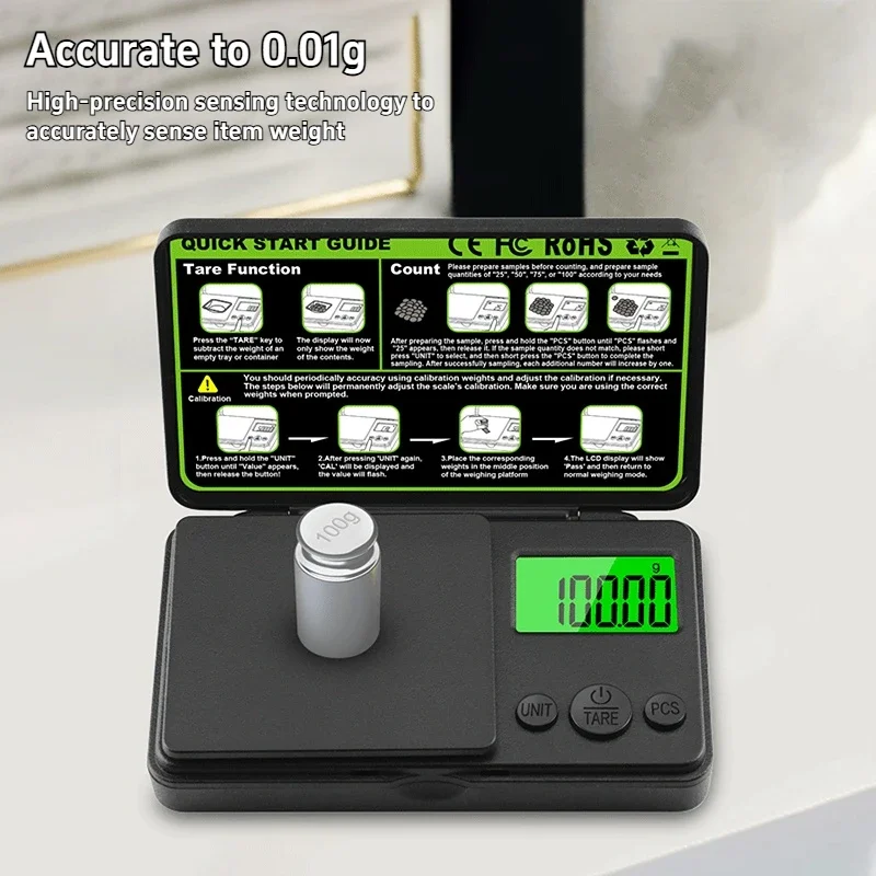 

Цифровые весы для ювелирных изделий 0,01г