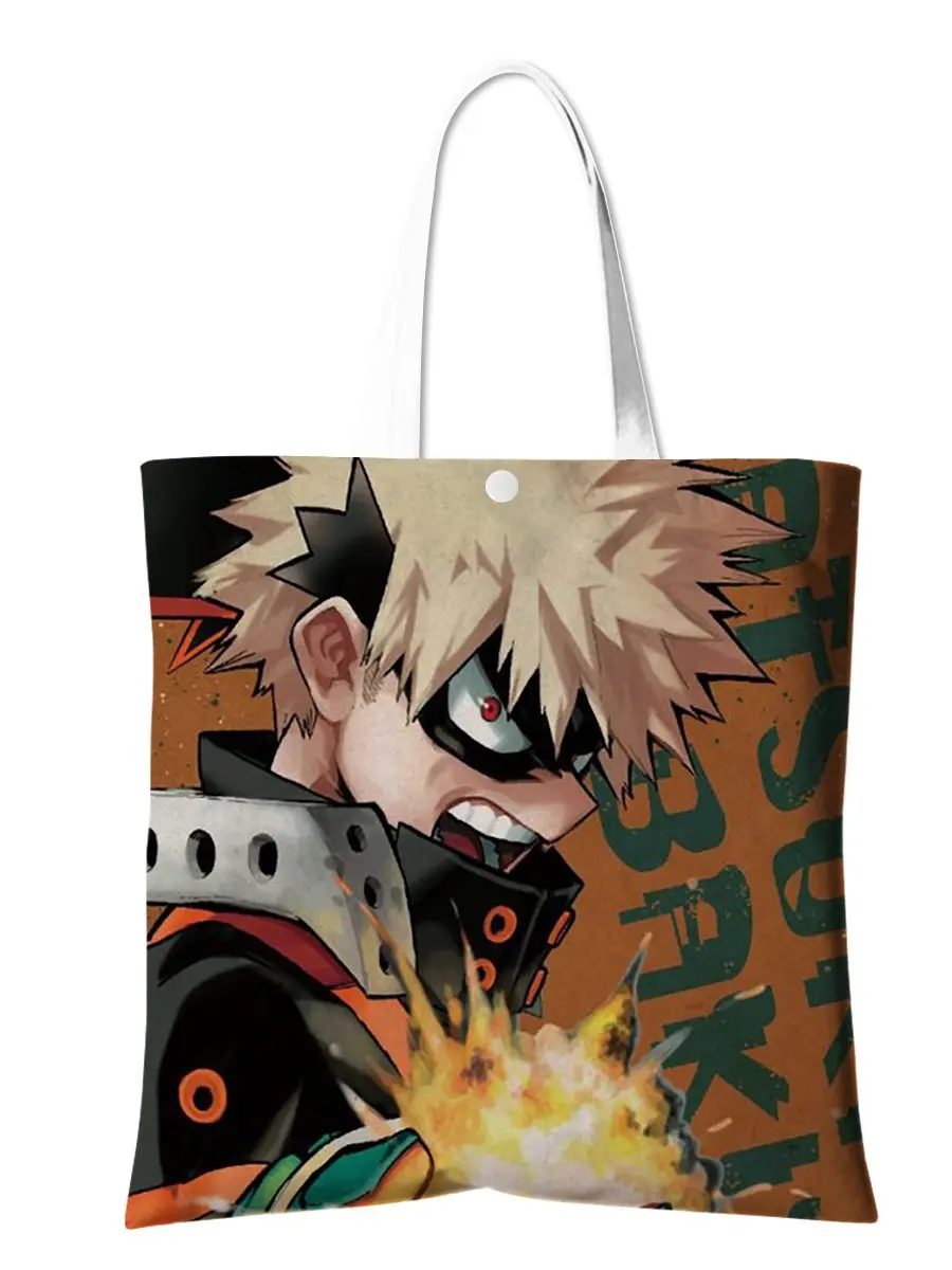 

Сумка для покупок моя геройская Академия Katsuki Bakugo, сумка-тоут, аниме, Холщовая Сумка, женская модная сумка, Высококачественная Холщовая Сумк...