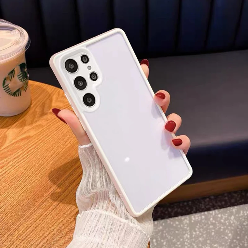 

LOVECOM 2 in 1 Shockproof Case For Samsung Galaxy S22 Ultra S22 Plus S22Ultra A13 5G Clear Soft Frame Hard Back Cover Funda