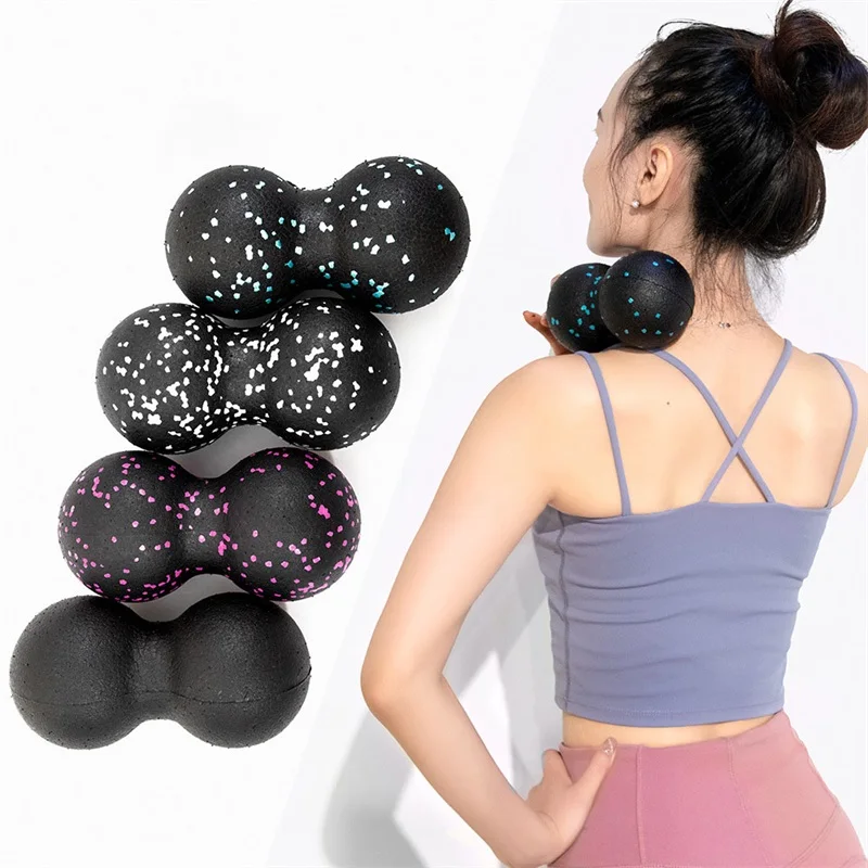 

EPP Fitness Peanut Ball Double Lacrosse Mobility Massage Yoga Block For Self-Myofascial Release Deep Tissue Muscle Relaxation