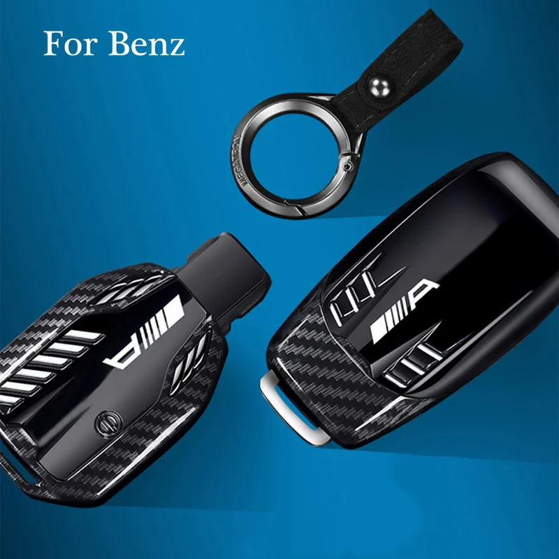 

Zinc Alloy Car Key Fob Cover Case Bag Holder Shell for Mercedes Benz E C G M R S Class W204 W212 W176 GLC CLA GLA AMG Keychains