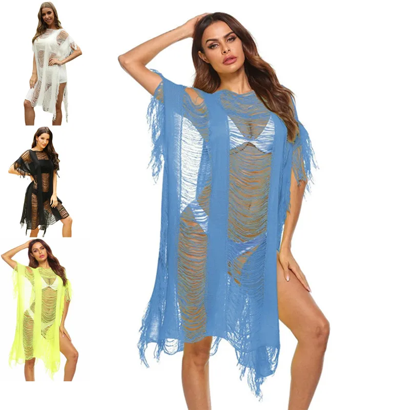 

Sexy Beach Dress Women Summer 2022 White Black Swimsuit Cover Up Boho Cover-ups Saida De Praia Coverup Party Wedding Dresses
