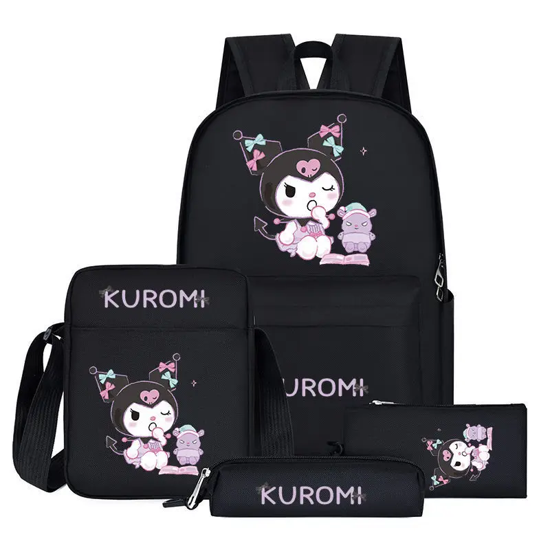 

New Kawaii Sanrio Kuromi Schoolbag Girls Boys Cute Cartoon Anime Large-Capacity Shoulder Backpack Students Toys for Kids