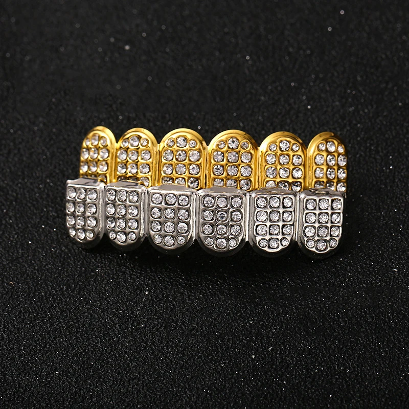 Набор декоративных коронок для зубов унисекс позолоченные и серебряные