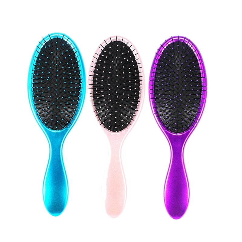 

3Pcs Salon Detangling Kids Gentle Women Hair Brush Tangle Wet Dry Bristles Handle Tangle Comb Curly Hair Anti-Static Brush