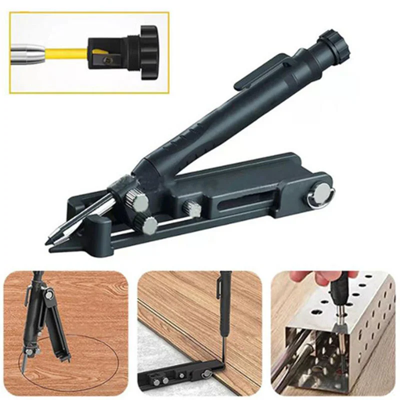 

Scribing Multi-function Adjustable Plastic/metal Profile Scribing Gauge Woodworking Contour Scribe Compass Tool Ruler Tool