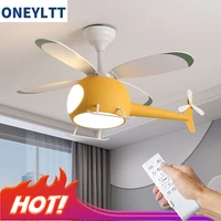 creative airplane ceiling fan lamp kids bedroom ceiling fan with light remote control