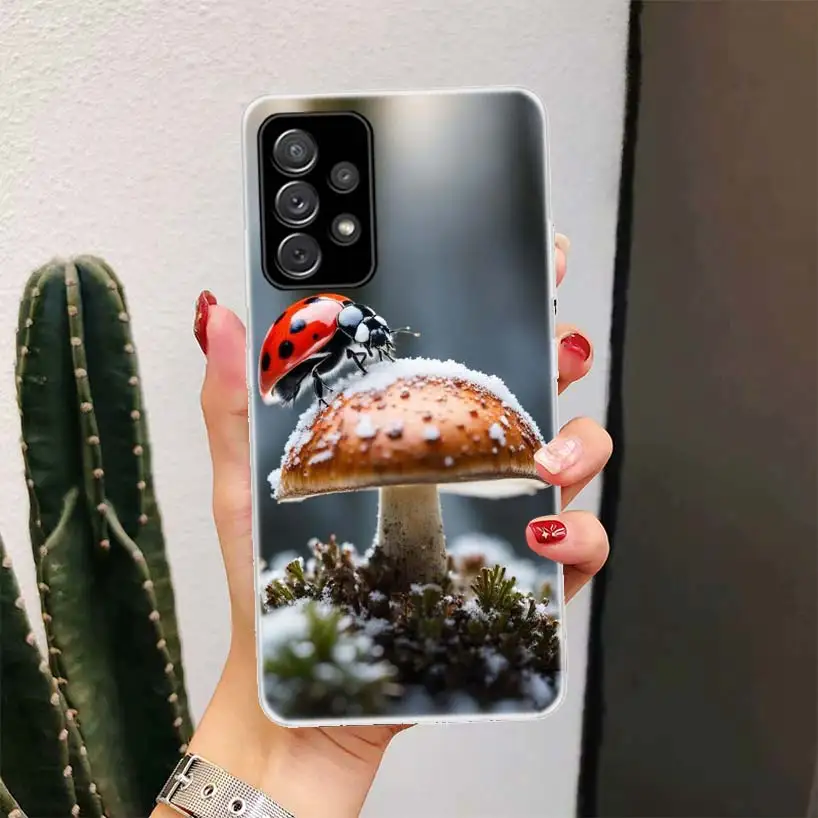 Чехол с семизвездочной божьей коровкой для Samsung Galaxy A15 A14 A13 A12 A55 A54 A53 A52 A32 A35 A34 A33 A25