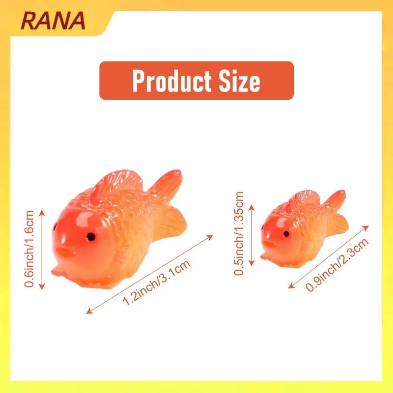 RANA 8 шт.лот, миниатюрные фигурки красной рыбы, декоративные мини-фейные садовые животные, мох, микро-ландшафтные украшения, детская игрушка из смолы (art.: 3920cd2592540) - 3920cd2592540
