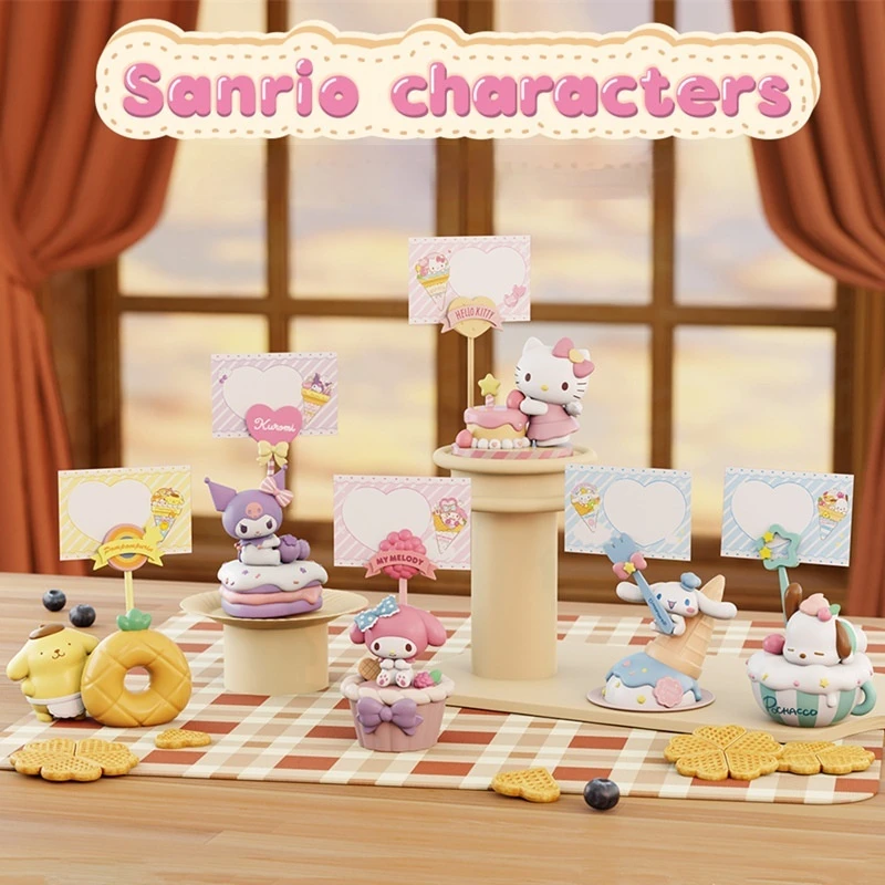 My Melody десерт Макарон Series Sanrio Kuromi Cinnamoroll Pom Purin десертная серия фигурка сообщения