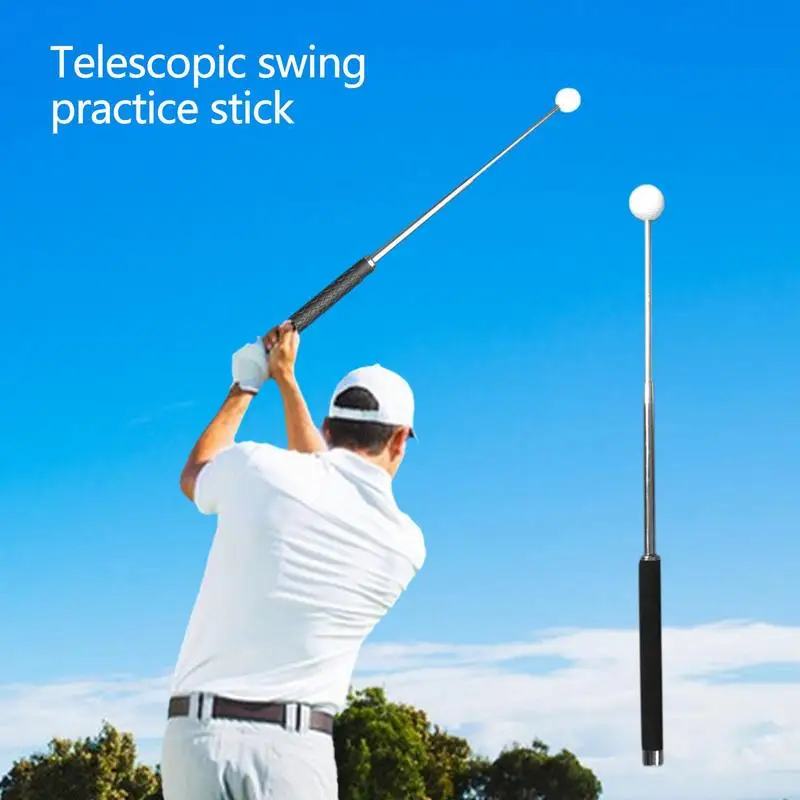 

Golf Practice Sticks Telescopic Swing Practice Stick Alloy Rod Rubber Handle Golf Trainer Warming Up And Swing Correction