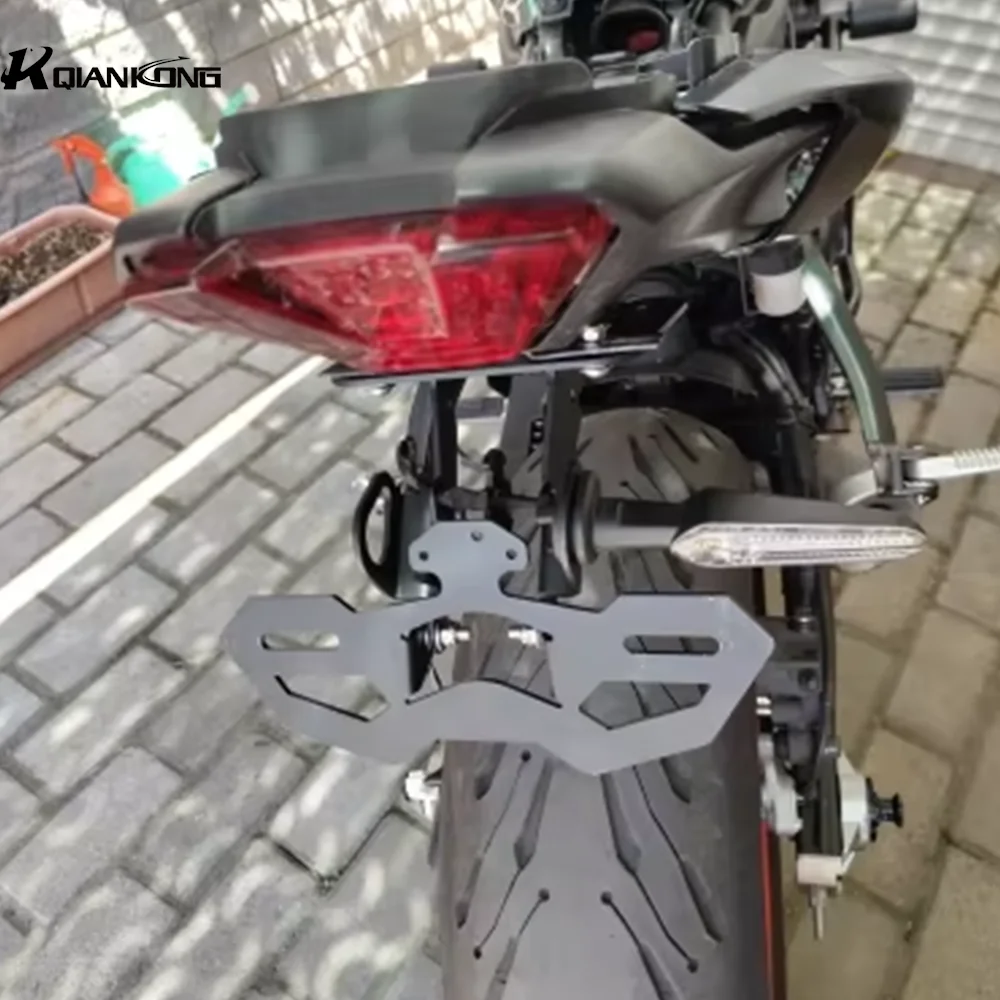 Фото Для мотоциклов Yamaha YZF R3, MT25, MT-25 2015-2025, 2026: Комплект для снятия заднего крыла (Fender Eliminator) с держателем номерного знака и светодиодной подсветкой №1