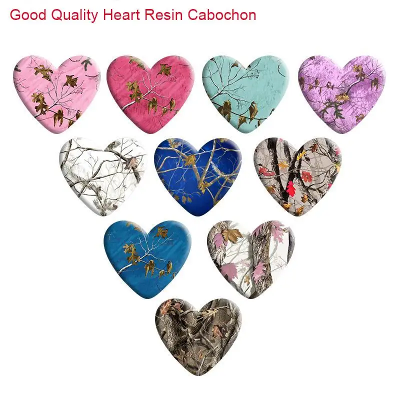 

Tree Leaf Love Heart Resin Cabochon Accessories DIY Earring Hair Phone Sticker Necklace R2030